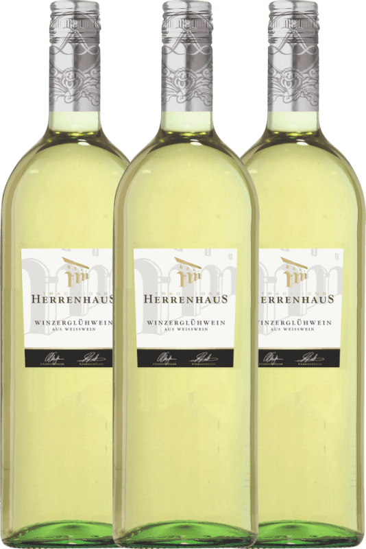 3er Paket - Weißer Herrenhaus Glühwein 1,0l - Lergenmüller