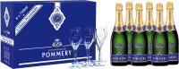 Pommery Brut Royal 6 x 0,75l in GP inkl. 6 Gläser - Champagne Pommery