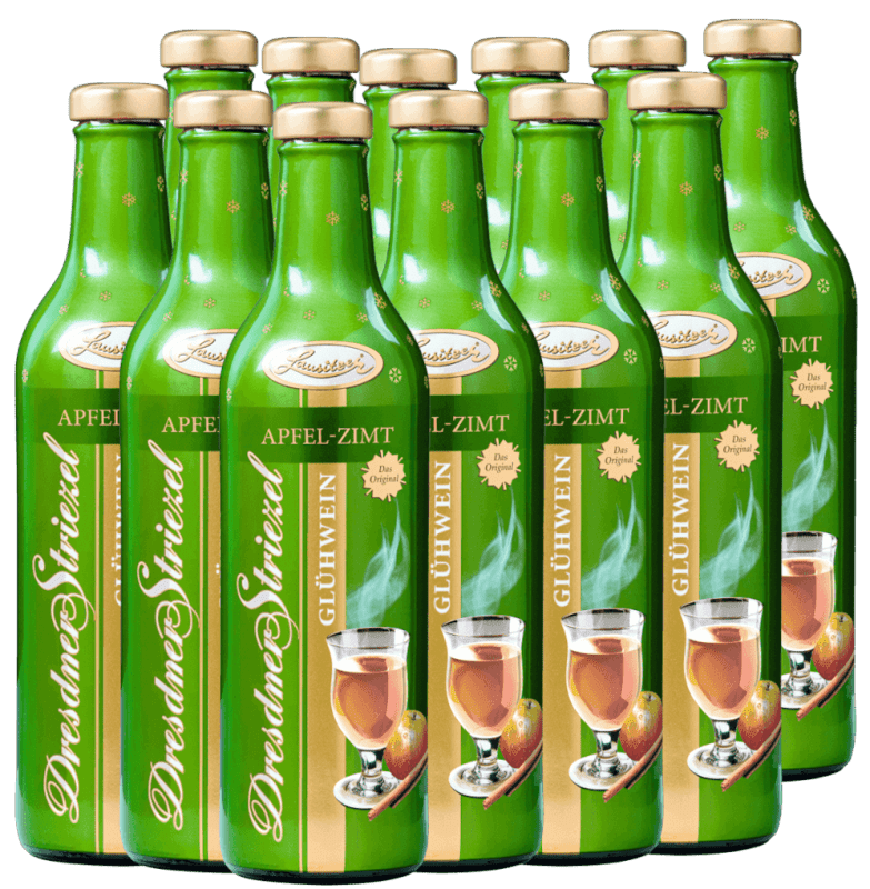 12x Vorteils-Weinpaket Dresdner Striezel Glühwein Apfel Zimt - Lausitzer