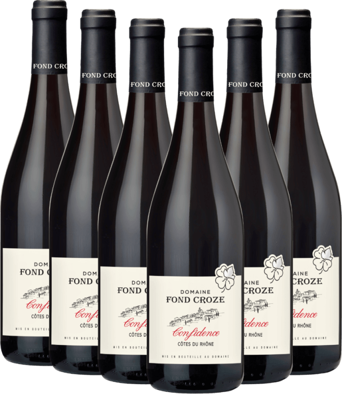Cuvée Confidence Rouge Côtes du Rhône AOP - Domaine Fond Croze - 6x výhodné balenie vín
