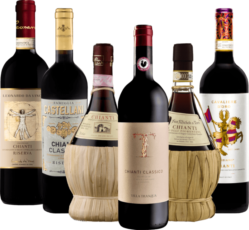 Čisté Toskánsko - Naše obľúbené vína Chianti v 6x degustačnom balíčku